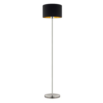 Eglo - LED  Lampada con piedistallo TUNJA 1xE27/60W/230V cromo opaco/nero