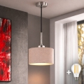 Eglo - LED Lampadario a sospensione con cavo TUNJA 1xE27/60W/230V Ø 20 cm beige/nero