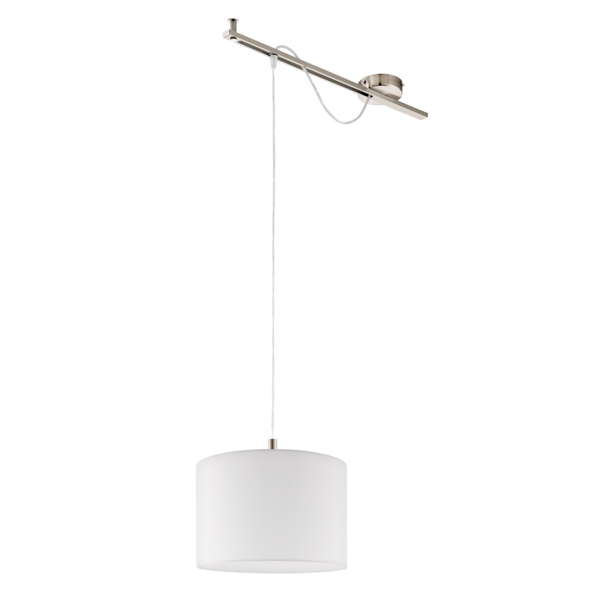 Eglo - LED  Lampadario a sospensione con filo CALCENA 1xE27/60W/230V cromo opaco/bianco
