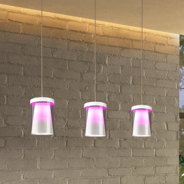 Eglo - LED RGBW Lampadario dimmerabile a sospensione con filo 3xLED/3,7W/230V 2700-6500K bianco ZigBee