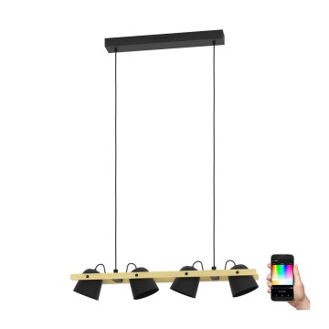 Eglo - LED RGBW Lampadario dimmerabile a sospensione con filo 4xLED/3,7W/230V 2700-6500K