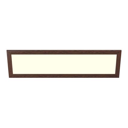 Eglo - Pannello LED RGBW dimmerabile da superficie/incasso SALOBRENA-C WOOD LED/34W/230V 2700-6500K 34x124 cm marrone scuro + telecomando