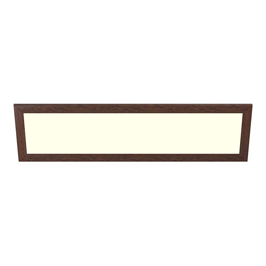 Eglo - Pannello LED RGBW dimmerabile da superficie/incasso SALOBRENA-C WOOD LED/34W/230V 2700-6500K 34x124 cm marrone scuro + telecomando