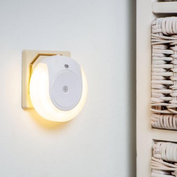 Eglo - Luce notturna a LED con sensore crepuscolare 2xLED/0,4W/230V 3000K