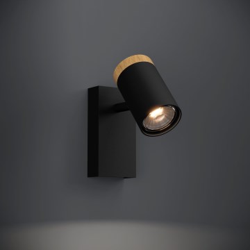Eglo - Luce Spot da parete a LED 1xGU10/4,5W/230V 3000K nero/marrone