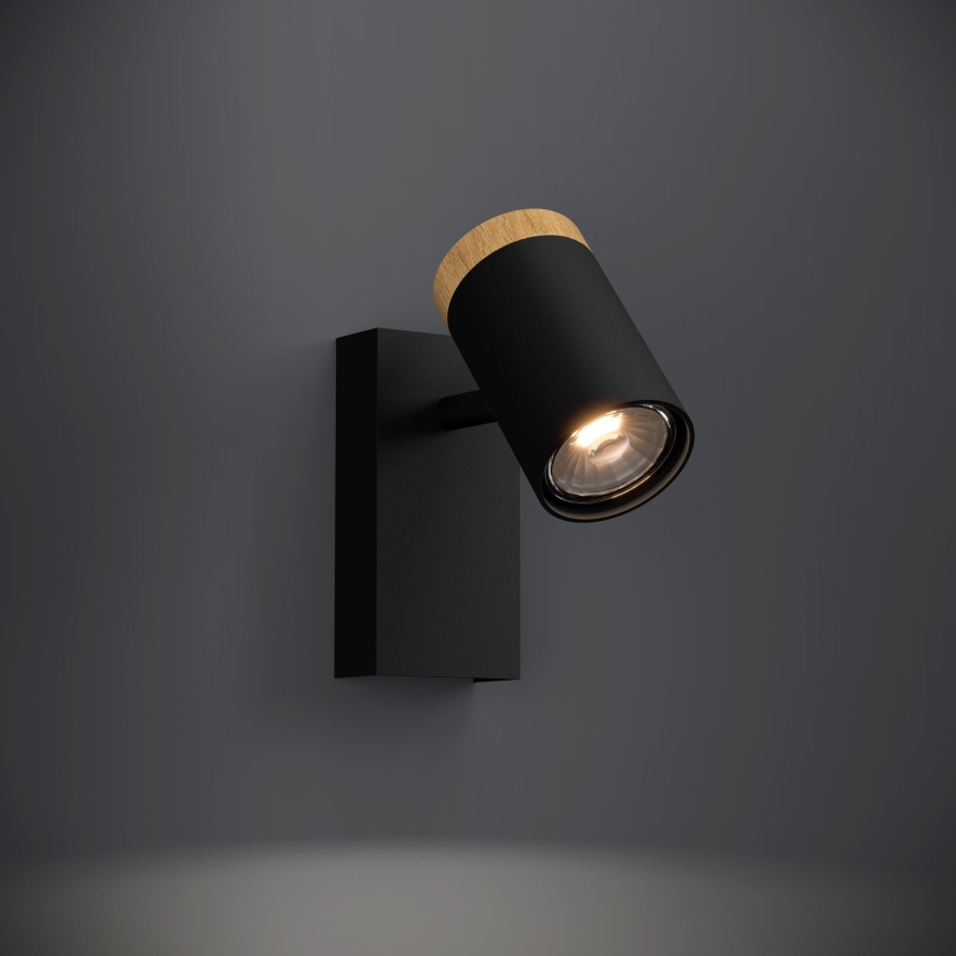 Eglo - Luce Spot da parete a LED 1xGU10/4,5W/230V 3000K nero/marrone