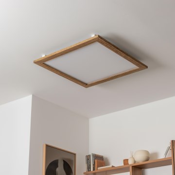 Eglo - Pannello a plafone LED SALOBRENA-RW WOOD LED/34W/230V 2700/4000K 64x64 cm marrone