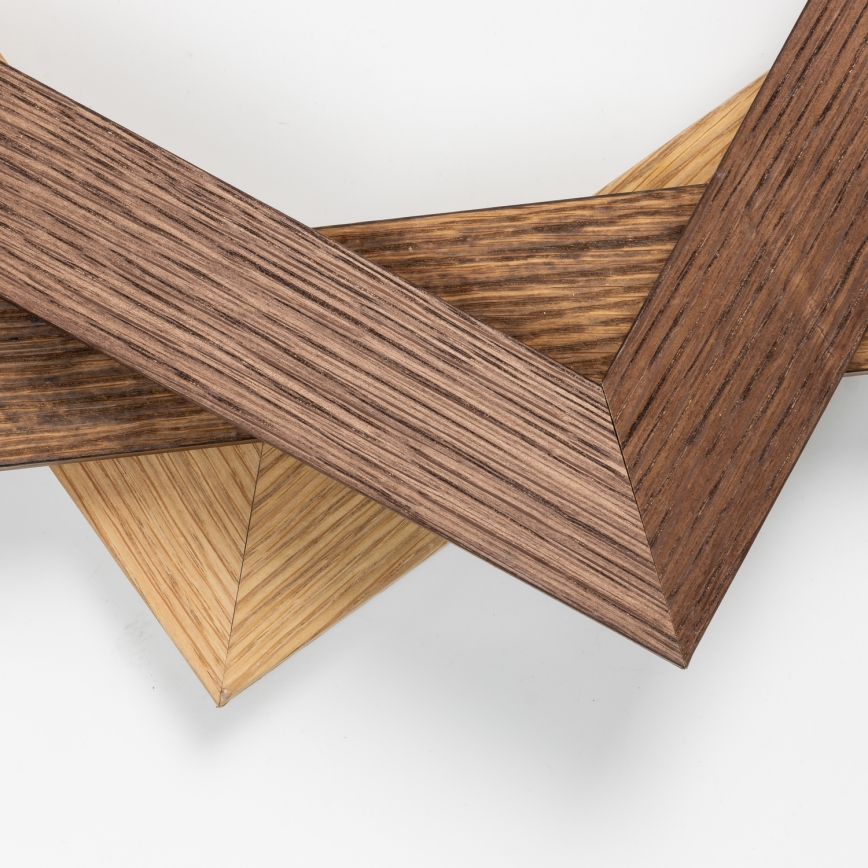 Eglo - Pannello LED RGBW a montaggio superficiale dimmerabile SALOBRENA-C WOOD LED/16W/230V 2700-6500K 34x34 cm marrone + telecomando