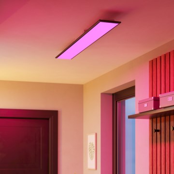 Eglo - Pannello LED RGBW dimmerabile a montaggio superficiale LED/28W/230V 2700-6500K 120x15 cm nero