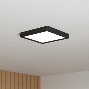 Eglo - Plafoniera da bagno a LED/10,5W/230V 2700/4000/6500K 22x22 cm IP44 nero