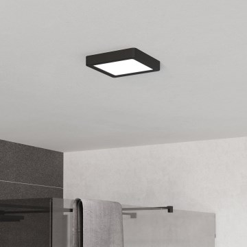 Eglo - Plafoniera da bagno LED/7W/230V 2700/4000/6500K 15x15 cm IP44 nero