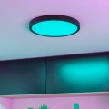 Eglo - Plafoniera da bagno LED RGBW dimmerabile LED/14,3W/230V 2700-6500K Ø27,8cm IP44 nero
