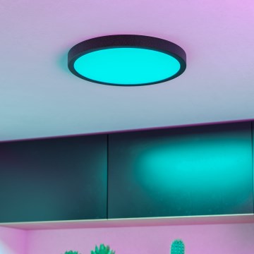 Eglo - Plafoniera da bagno LED RGBW dimmerabile LED/14,3W/230V 2700-6500K Ø27,8cm IP44 nero