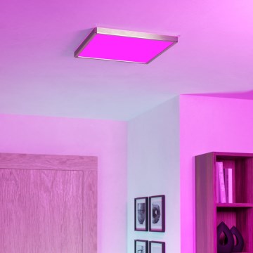 Eglo - Plafoniera da soffitto per bagno LED RGBW dimmerabile LED/17,8W/230V 2700-6500K 39x39 cm IP44 cromo opaco