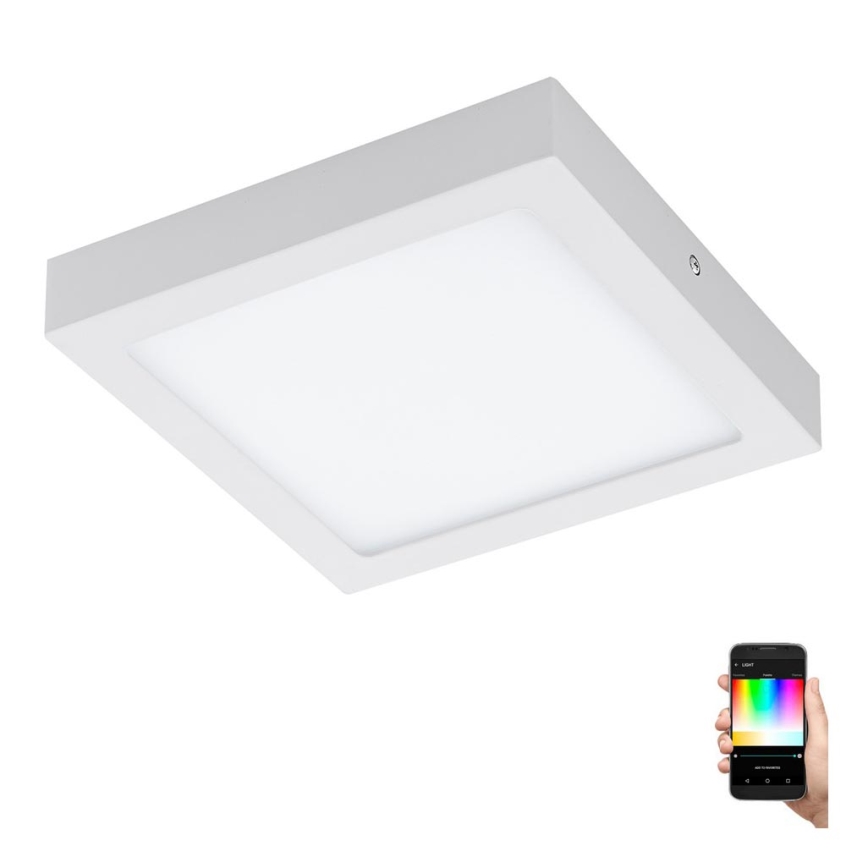 Eglo - Plafoniera dimmerabile LED RGBW FUEVA-C LED/15,6W/230V Bluetooth 22,5x22,5 cm