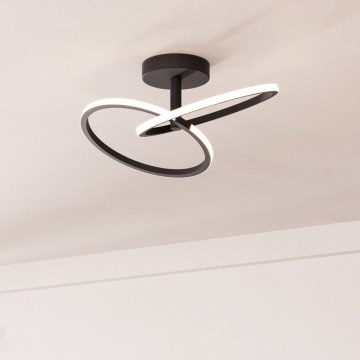 Eglo - Plafoniera LED/12W/230V 2700/4000/6500K nera