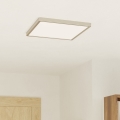 Eglo - Plafoniera LED/17,5W/230V 2700/4000/6500K 39x39 cm cromo opaco