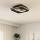 Eglo - Plafoniera LED 1xLED/16,2W/230V + 1xLED/9,2W 38x38 cm nero/oro