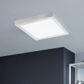 Eglo - Plafoniera LED 1xLED/25W/230V argento quadrata 40x40 cm