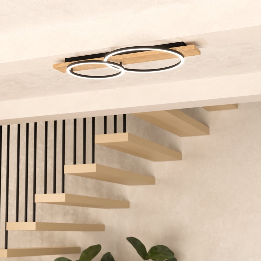 Eglo - Plafoniera LED 2xLED/12W/230V 3000K beige/nero