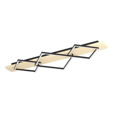 Eglo - Plafoniera LED 2xLED/13W/230V + LED/16W nero/beige