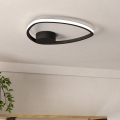 Eglo - Plafoniera LED, 9,7 W, 230 V, 2700/4000/6500 K, Ø 37,5 cm, nera