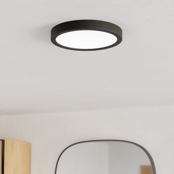 Eglo - Plafoniera LED a soffitto per bagno LED/11,5W/230V Ø 21,1 cm IP44 nero
