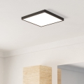 Eglo - Plafoniera LED da bagno/13W/230V 2700/4000/6500K 29x29 cm IP44 nera