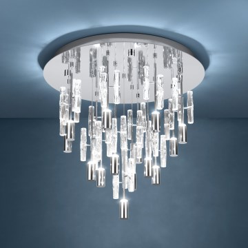 Eglo - Plafoniera LED da soffitto 15xLED/2,6W/230V 2200/3000/4000K Ø 50 cm cromo lucido