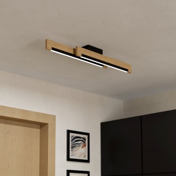 Eglo - Plafoniera LED dimmerabile 2xLED/10W/230V 3000K nero/beige