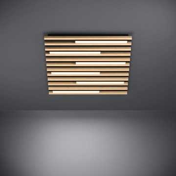 Eglo - Plafoniera LED dimmerabile 6xLED/8,5W/230V 3000K 57,5x57,5 cm marrone