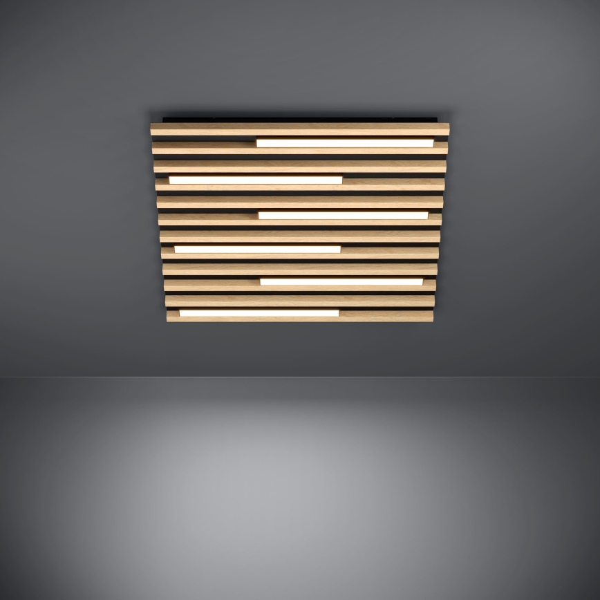 Eglo - Plafoniera LED dimmerabile 6xLED/8,5W/230V 3000K 57,5x57,5 cm marrone