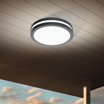 Eglo - Plafoniera LED dimmerabile da bagno LOCANA-C LED/14W/230V Bluetooth IP44 antracite