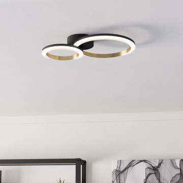 Eglo - Plafoniera LED dimmerabile LED/12W/230V 4000K nero/oro
