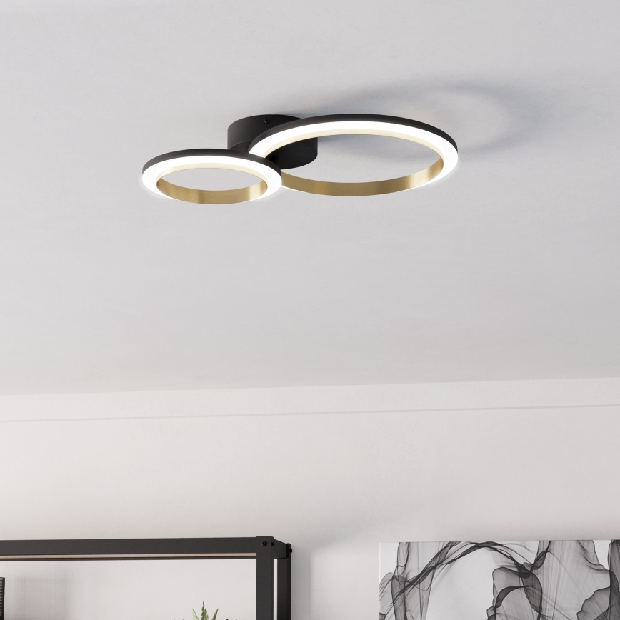 Eglo - Plafoniera LED dimmerabile LED/12W/230V 4000K nero/oro