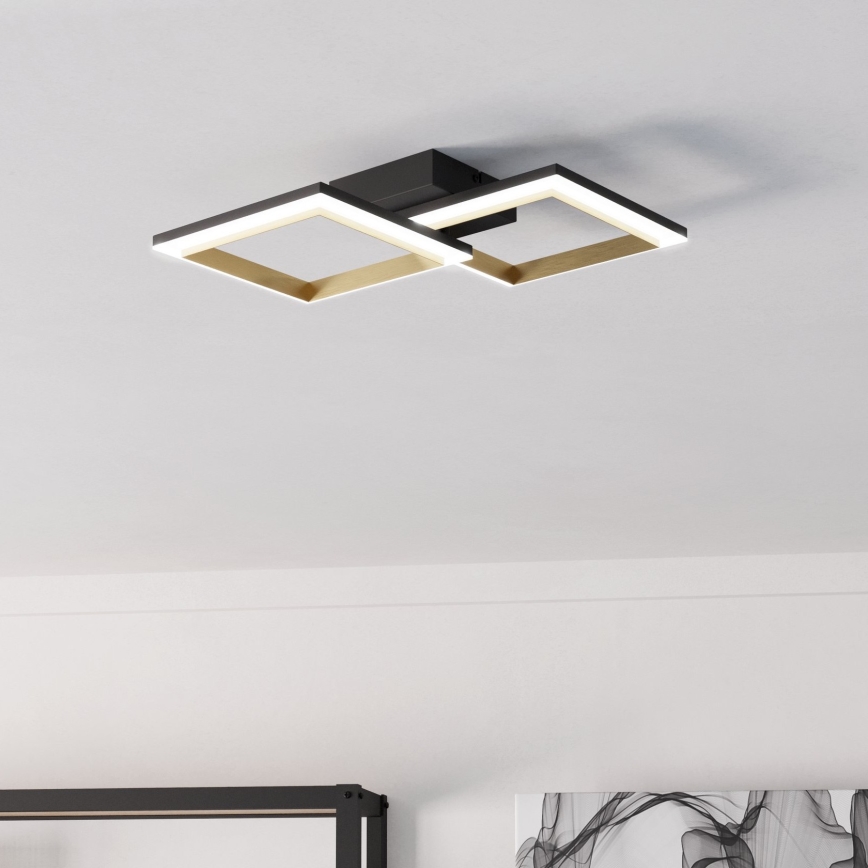 Eglo - Plafoniera LED dimmerabile LED/18,4W/230V 4000K nero/oro