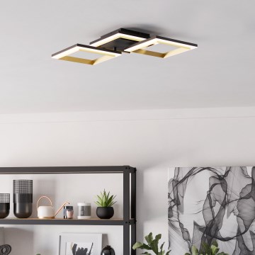 Eglo - Plafoniera LED dimmerabile LED/20W/230V 4000K nero/oro