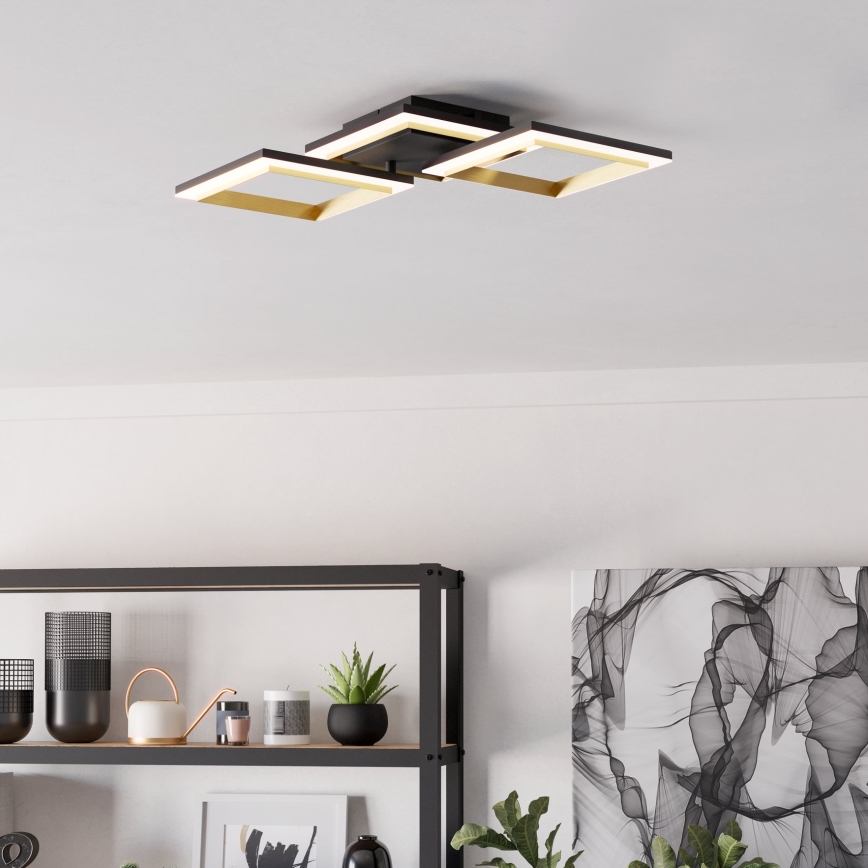 Eglo - Plafoniera LED dimmerabile LED/20W/230V 4000K nero/oro