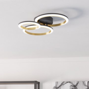 Eglo - Plafoniera LED dimmerabile LED/20W/230V 4000K nero/oro