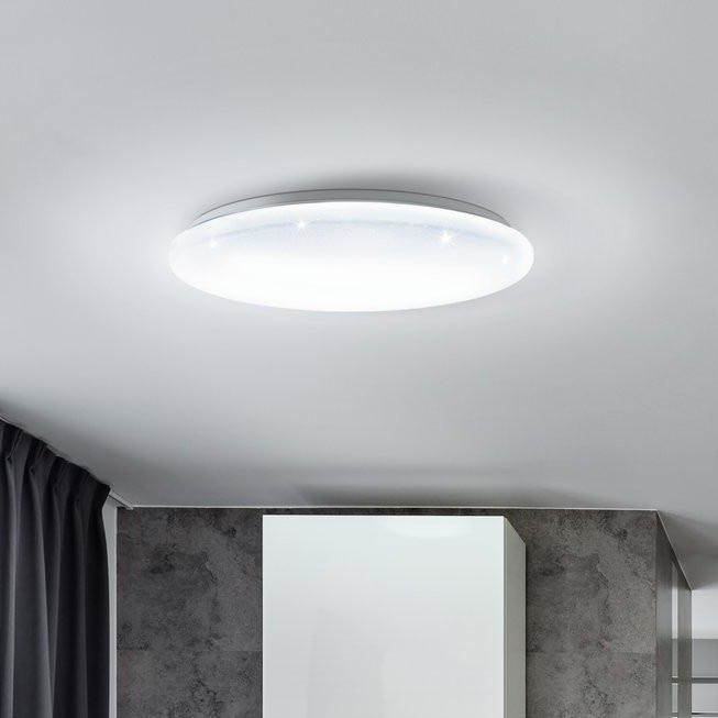 EGLO 94521 Plafoniera LED Moderna Per Interni, Colore Argento, Design Minimal E Funzionale