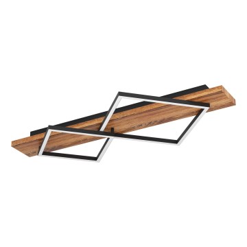 Eglo - Plafoniera LED LED/13W/230V + LED/15W nero/marrone