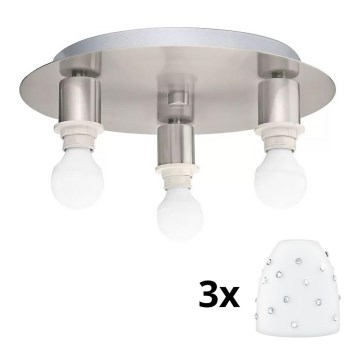 Eglo - Plafoniera LED MY CHOICE 3xE14/4W/230V cromo opaco/bianco