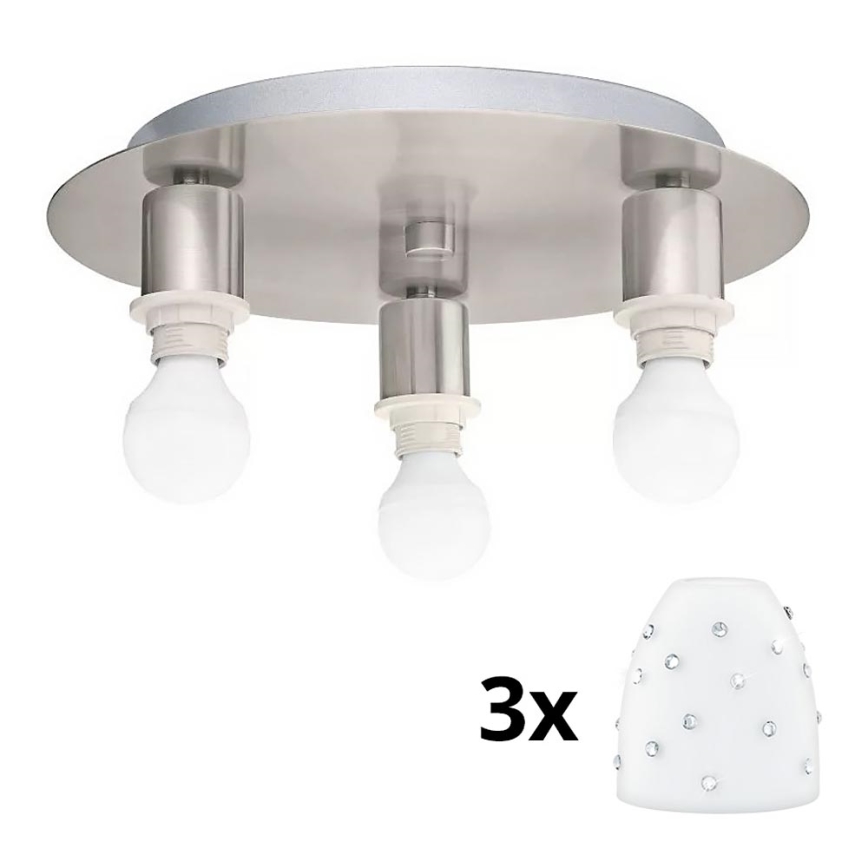 Eglo - Plafoniera LED MY CHOICE 3xE14/4W/230V cromo opaco/bianco