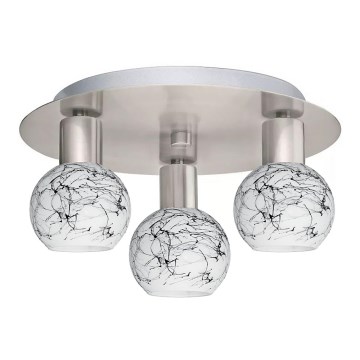 Eglo - Plafoniera LED MY CHOICE 3xE14/4W/230V cromo opaco/bianco/nero