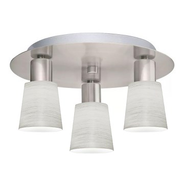 Eglo - Plafoniera LED MY CHOICE 3xE14/4W/230V cromo opaco/color crema