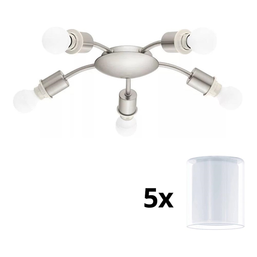 Eglo - Plafoniera LED MY CHOICE 5xE14/4W/230V  cromo opaco/bianco