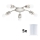 Eglo - Plafoniera LED MY CHOICE 5xE14/4W/230V  cromo opaco/bianco