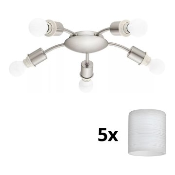 Eglo - Plafoniera LED MY CHOICE 5xE14/4W/230V  cromo opaco/bianco