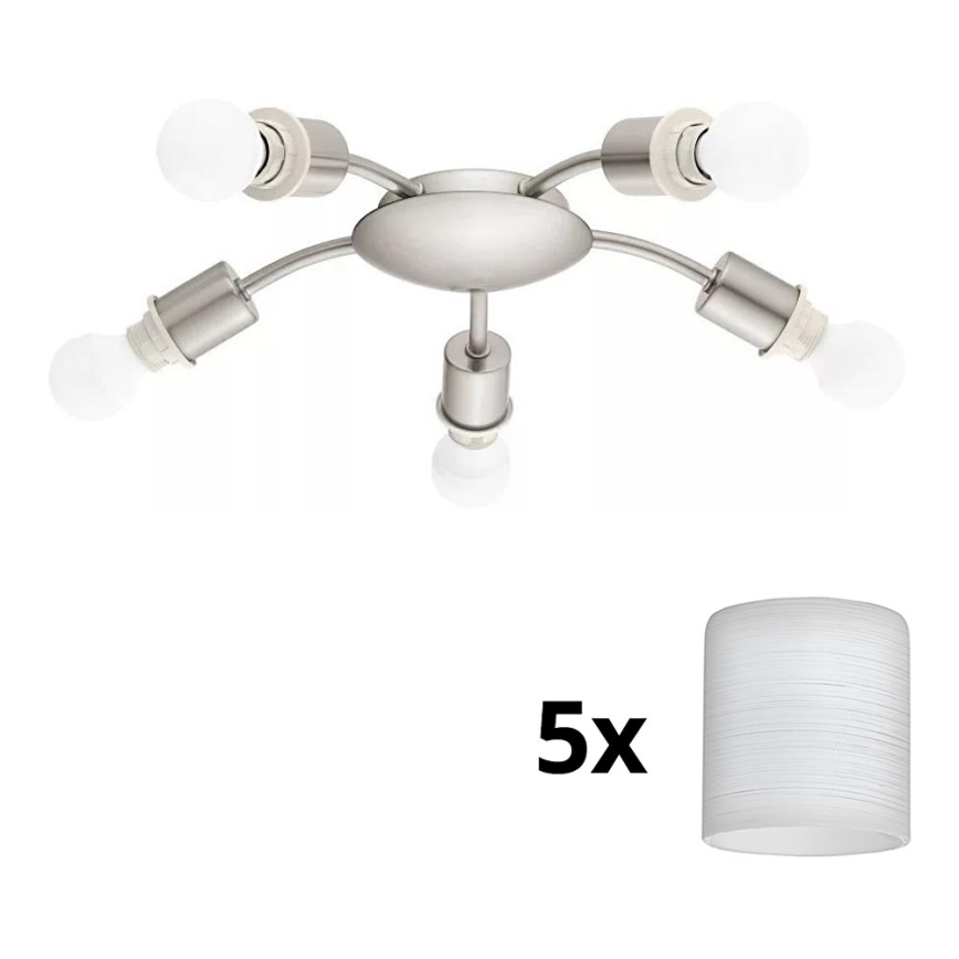 Eglo - Plafoniera LED MY CHOICE 5xE14/4W/230V  cromo opaco/bianco