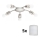 Eglo - Plafoniera LED MY CHOICE 5xE14/4W/230V  cromo opaco/bianco